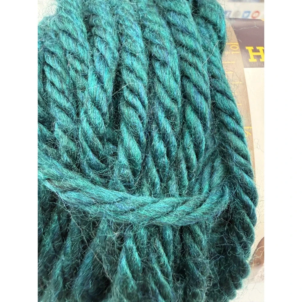 2 Skeins Lion Brand Yarn 135-175E Hometown Bulky Yarn, Montpelier Peacock